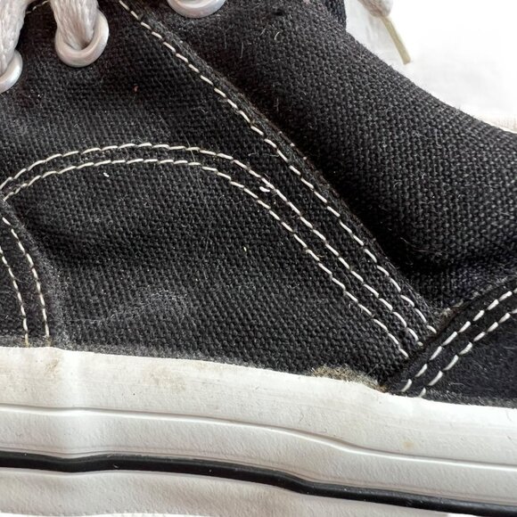 Vintage Converse sneakers black canvas suede US mens 11 embroidered logo low top - Picture 11 of 13